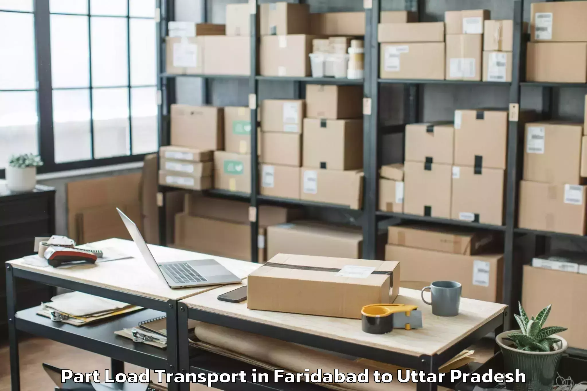 Book Faridabad to Gunnaur Part Load Transport Online